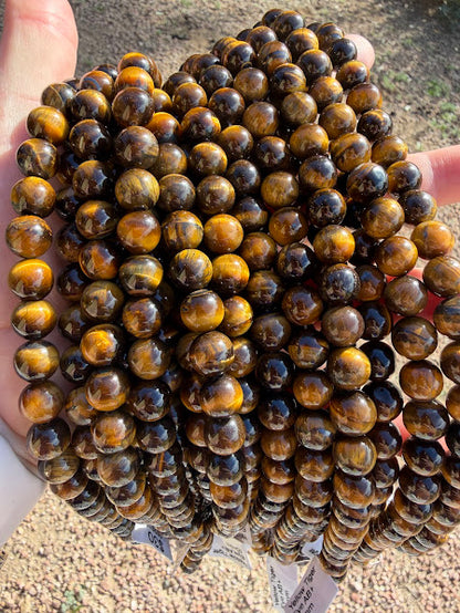 Yellow Tiger Eye Round Bead 10mm