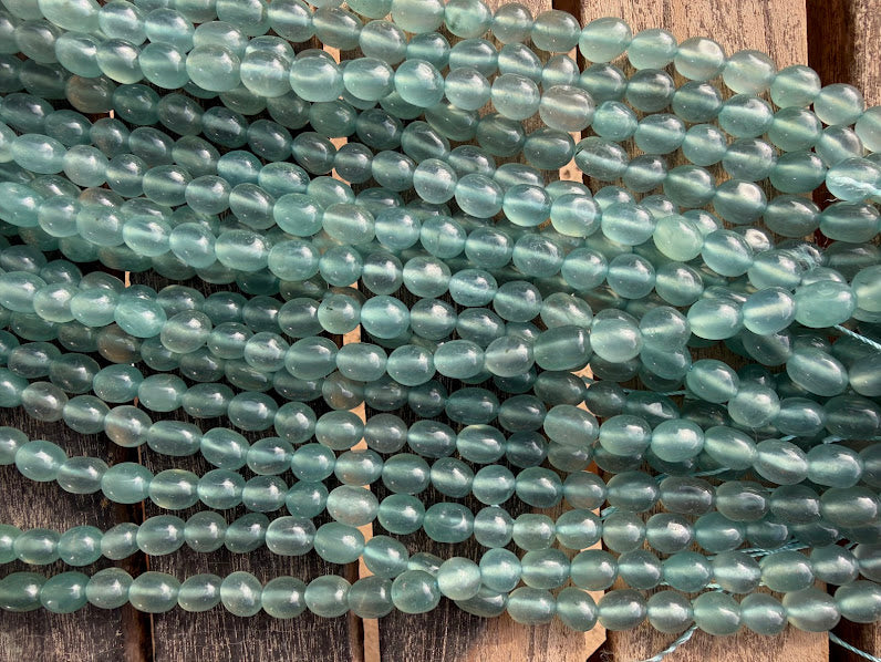 Aquamarine Jade 11x8mm Bead