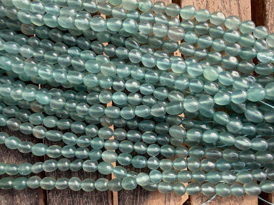 Aquamarine Jade 11x8mm Bead
