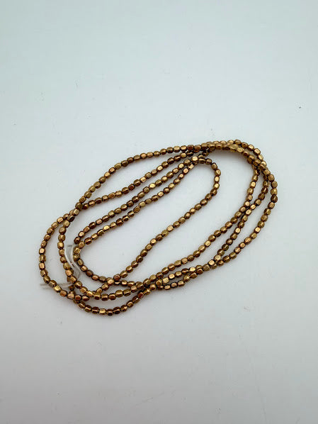 Brass Beads 2mm Cube Gold