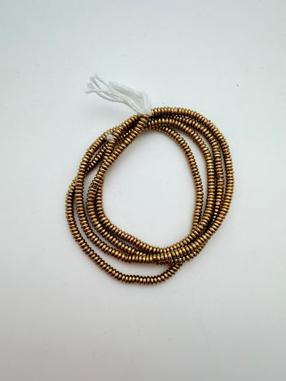 Brass Beads 3mm Rondelle Gold