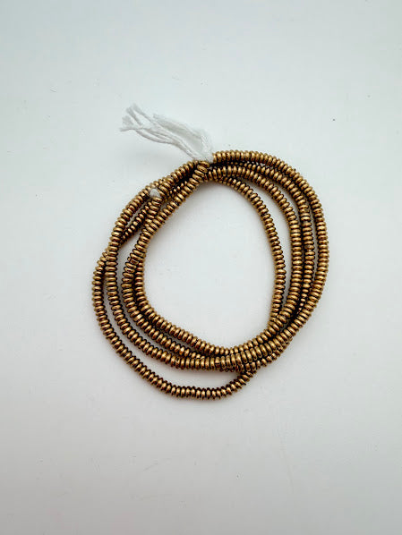 Brass Beads 3mm Rondelle Gold