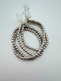 Brass Beads 5mm Round Silver