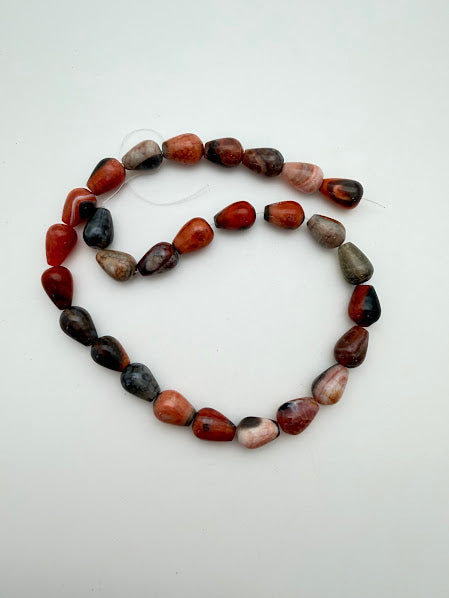 Fire Agate Drop Shape Bead 14x10mm