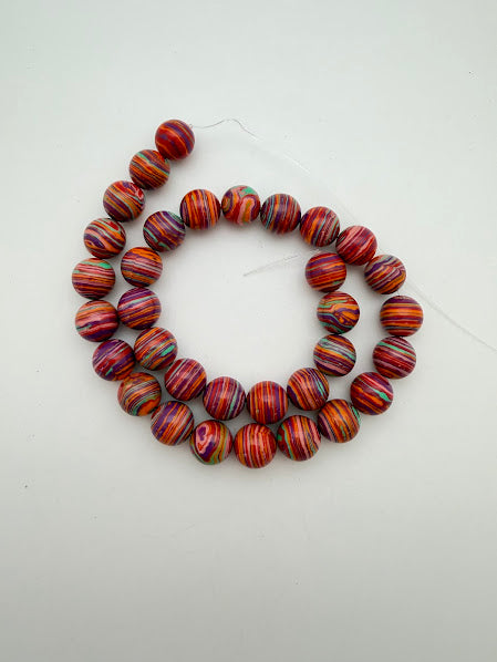 Red Calsilica Beads 12mm