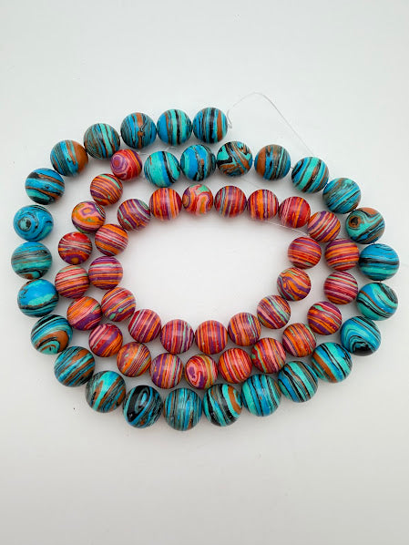 Red Calsilica Beads 12mm