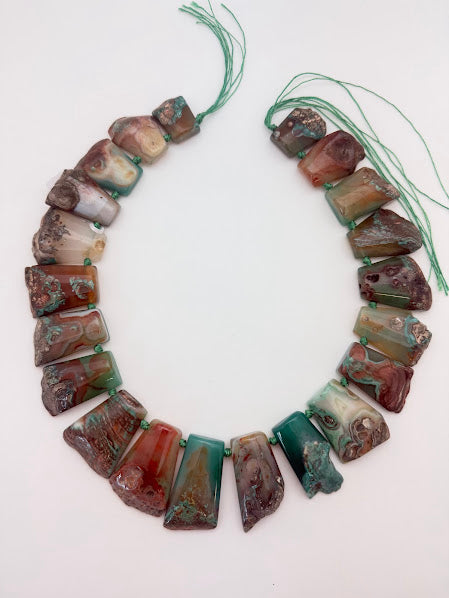 Graduated Natural Druzy Focal Beads