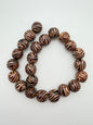 Wooded Animal Print Beads 18mm
