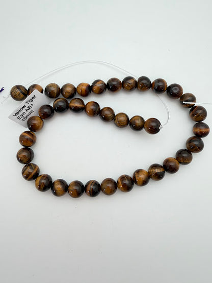 Yellow Tiger Eye Round Bead 6mm