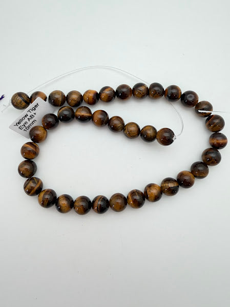 Yellow Tiger Eye Round Bead 6mm
