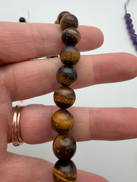 Yellow Tiger Eye Round Bead 10mm