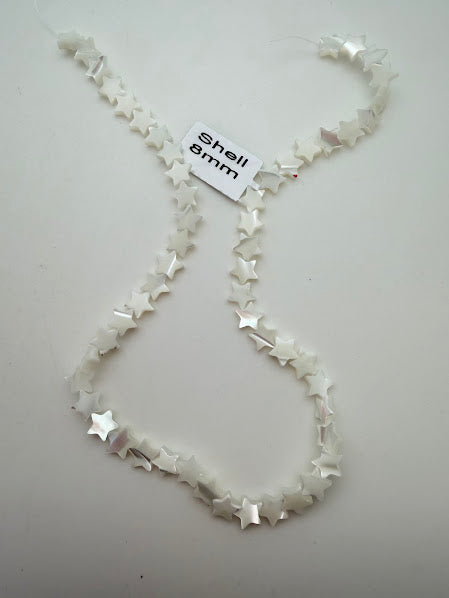 Star Shape Shell 8mm Beads