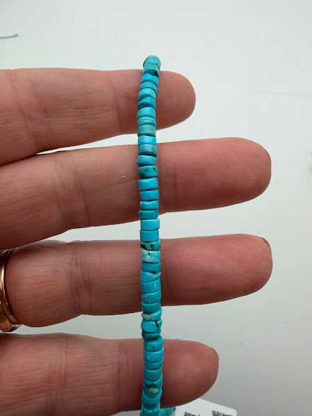 Natural Turquoise Heishi Beads 2x4mm