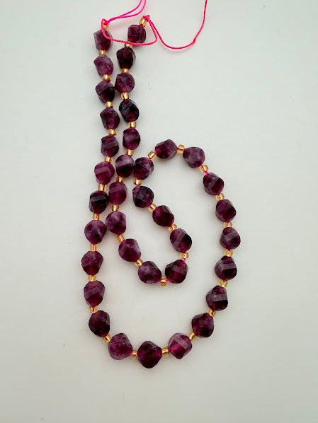 Ruby Faceted 8mm