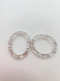 Ring Bead 34x29mm Glitter Silver