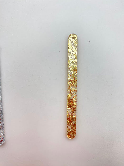 Link with 2 holes 3.5” Glitter Gold