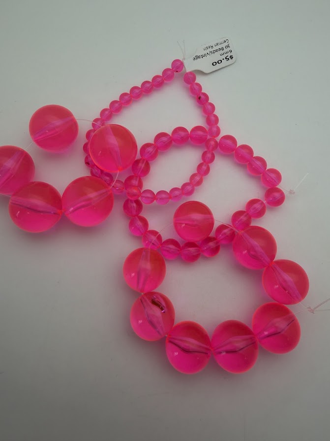 Round 10mm Neon Hot Pink
