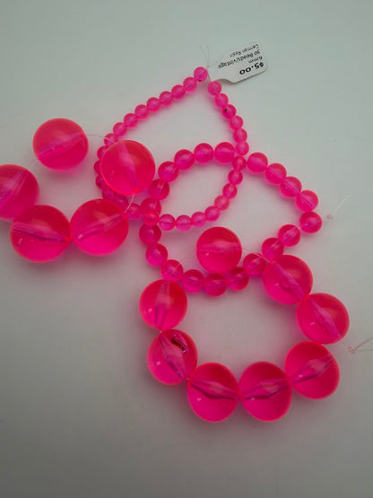 Round 10mm Neon Hot Pink