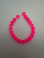 Round 8mm Neon Hot Pink