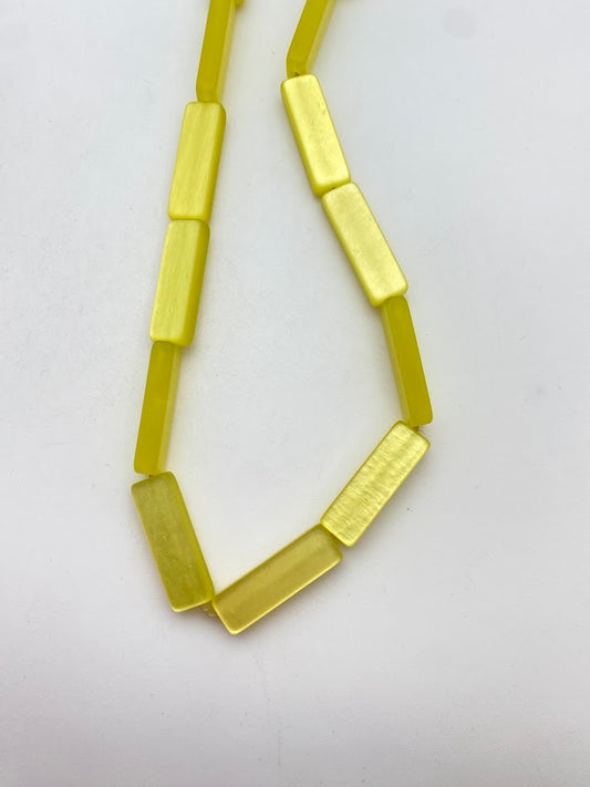 Rectangle Moon Glow Matte 29x10mm Yellow