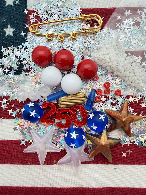 Red, White & Blue - Semiquincentennial Safety Pin Kit