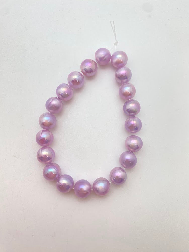 Round 10mm Lavender Luster