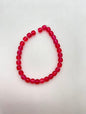 Vintage Glass Faceted 6mm Rose Pink Matte