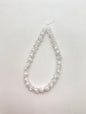 Vintage Glass Faceted 6mm Multi White