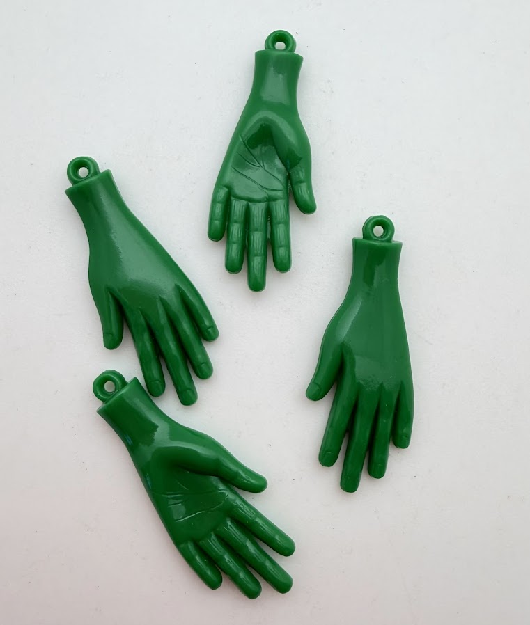 Hand Charm 40x1mm Bright Green