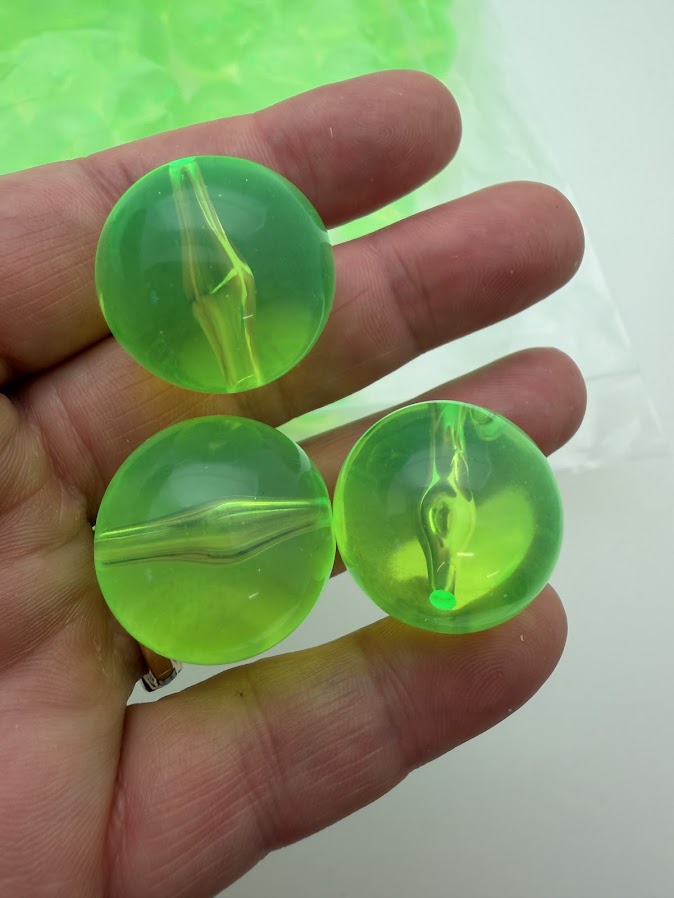 Round 25mm Neon Green