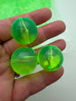 Round 25mm Neon Green