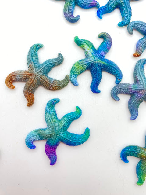 Star Fish Drop 48mm Aurora Marble