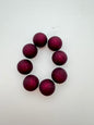 Round 16mm Matte Glitter Plum