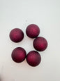 Round 20mm Matte Glitter Plum
