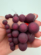 Round 12mm Matte Glitter Plum