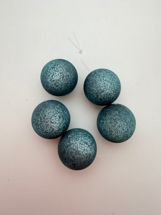Round 20mm Matte Glitter Paris
