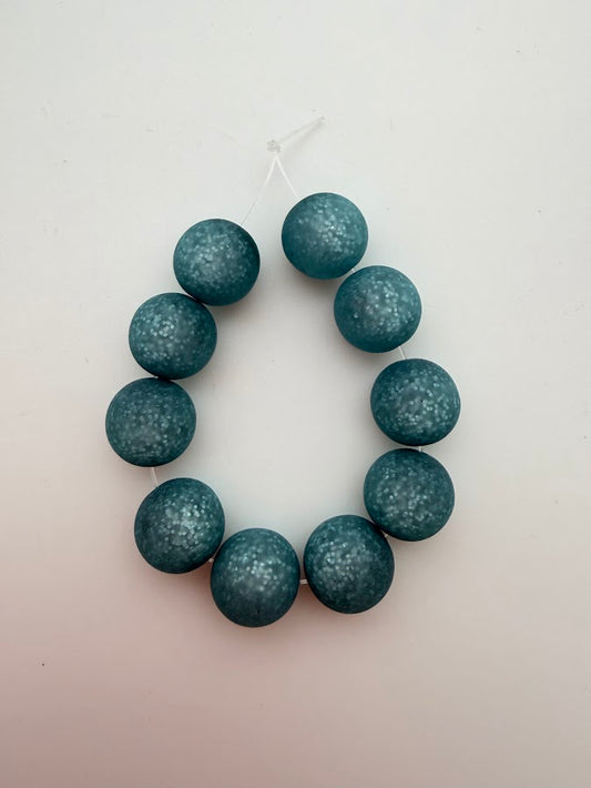 Round 12mm Matte Glitter Paris