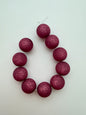 Round 12mm Matte Glitter Dewberry