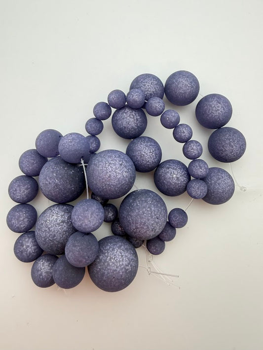 Round 16mm Matte Glitter Iris
