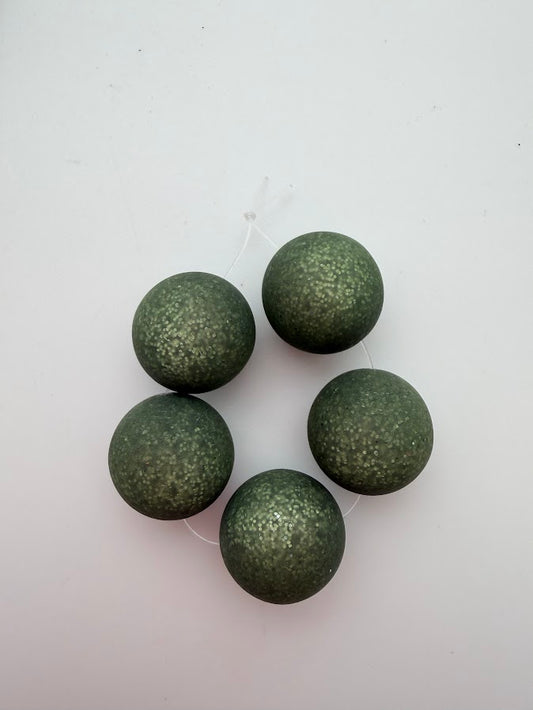 Round 20mm Matte Glitter Martini
