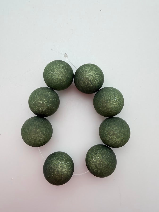 Round 16mm Matte Glitter Martini