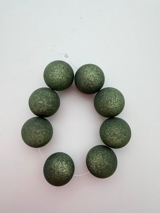 Round 16mm Matte Glitter Martini