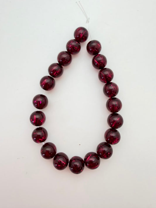 Round 8mm Tinsel Black Berry