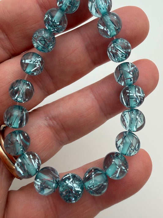 Round 8mm Tinsel Paris Blue