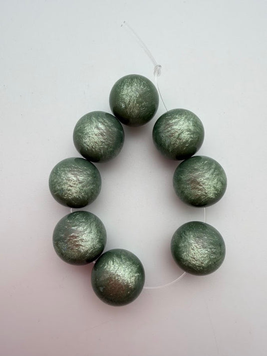 Round 14mm Satin Glow Sage