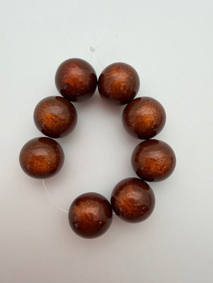 Round 14mm Satin Glow Nutmeg