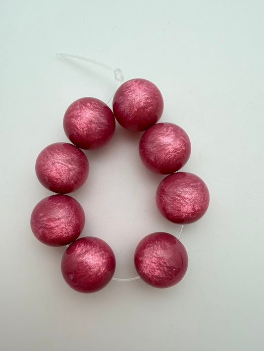 Round 14mm Satin Glow Dewberry