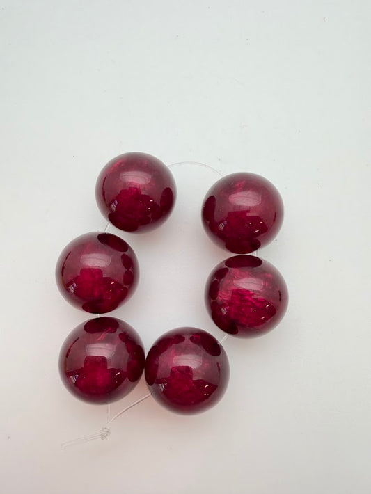 Round 16mm Crystal Glow Blackberry Juice