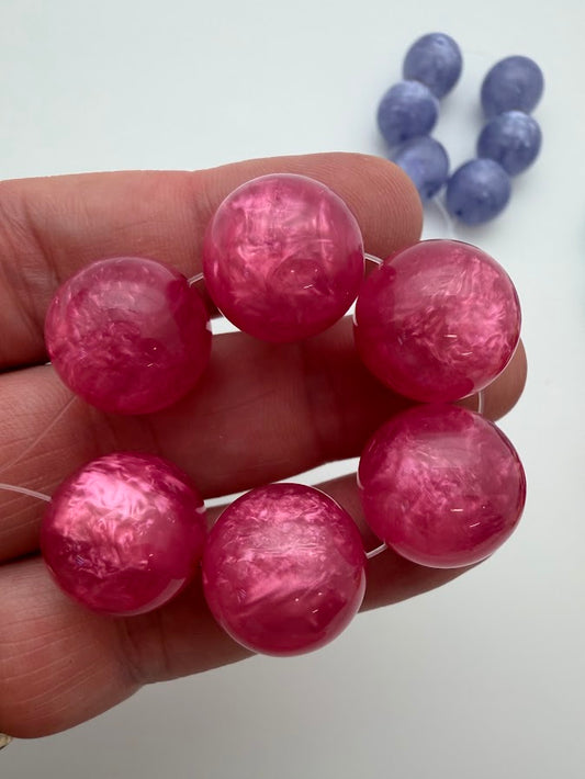Round 16mm Crystal Glow Rose Pink