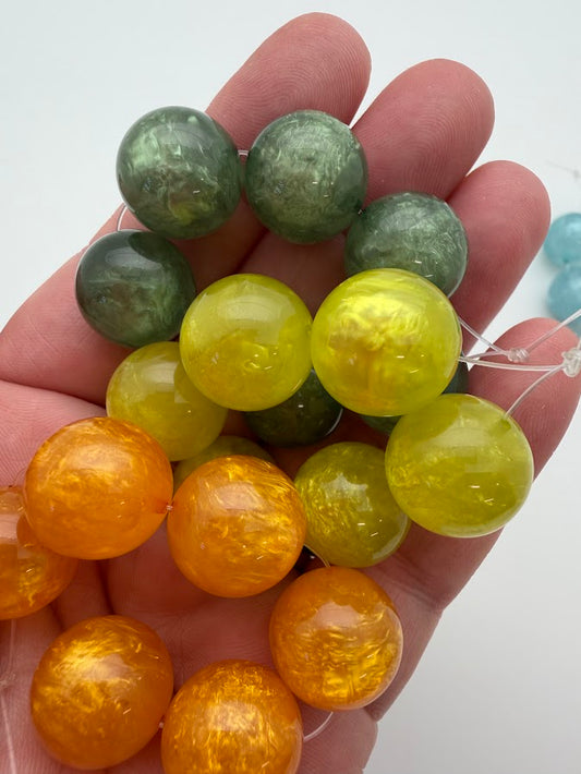 Round 16mm Crystal Glow Honey